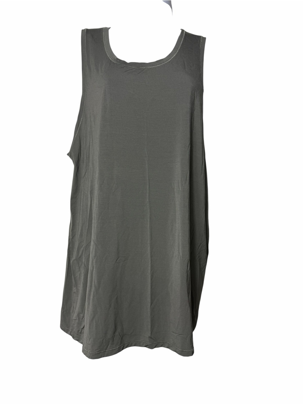 Skims Womens Basic Scoop Neck Olive Green Modal Tank Size Medium